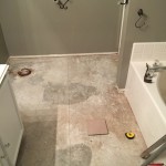 Cleared master bath floor